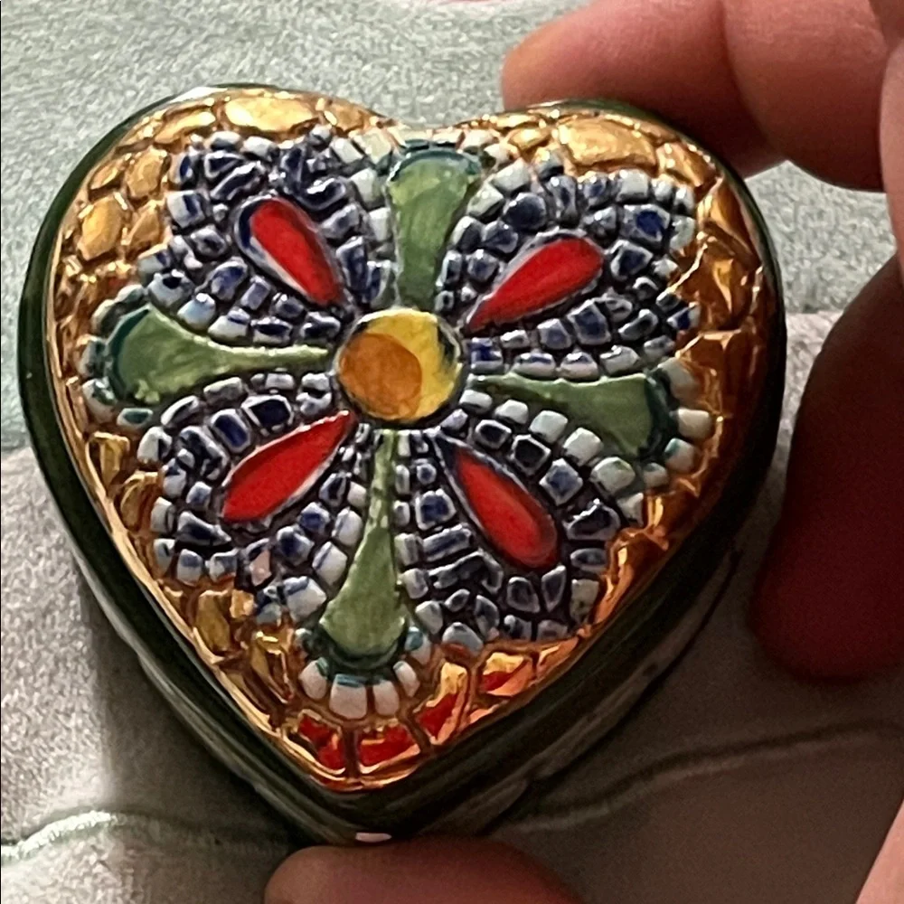 Colorful Heart-Shaped Vanity Tray